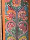 Vintage Indian Carved Wood Panel Tree of Life Elephant Peacock Lotus Barn Door 84x36