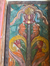 Midcentury Carved Door Panel Lotus Tree of Life with Birds & Elephants 84x36