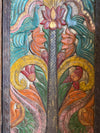 Midcentury Carved Door Panel Lotus Tree of Life with Birds & Elephants 84x36