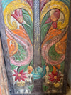 Midcentury Carved Door Panel Lotus Tree of Life with Birds & Elephants 84x36