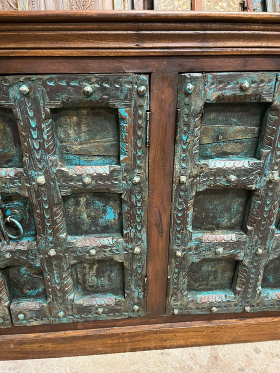 Antique Buffet Sideboard TV Stand Distressed Farmhouse Credenza 82