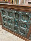 Antique Buffet Sideboard TV Stand Distressed Farmhouse Credenza 82