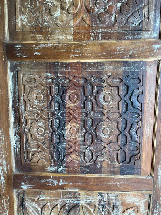 Artistic Carved Door, Reclaimed Wood, Indian Door, Barndoor, Sliding door, 84x36