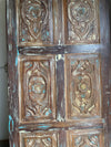Vintage Pantry Door Hand Carved Wooden Door Rustic Barndoor 84x36