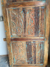 Rustic Carved Doors, Blue Hues BarnDoor Panel, Indian Doors, Sliding Door 84