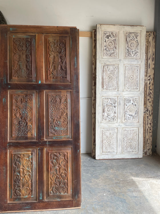 Hand Carved Wood Barn Door Rustic Farmhouse Modern Pantry Door 84x36