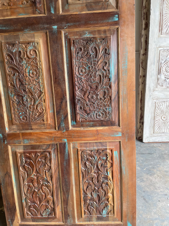 Hand Carved Wood Barn Door Rustic Farmhouse Modern Pantry Door 84x36