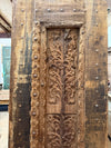 Antique India Haveli Carved Wood Door Rustic Farmhouse Garden Door 85x36.5