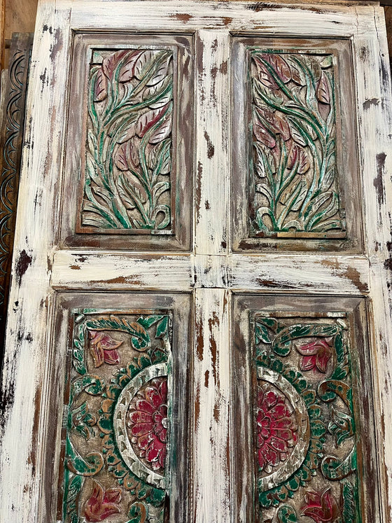 Vintage Carved Barn Door Boho Farmhouse Door 84x36