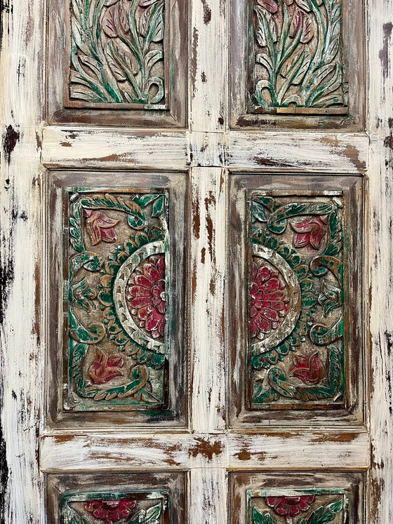 Vintage Carved Barn Door Boho Farmhouse Door 84x36