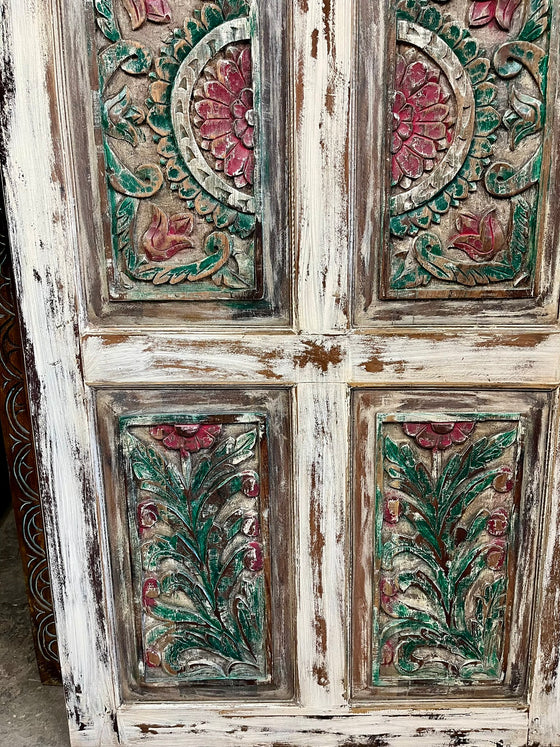Vintage Carved Barn Door Boho Farmhouse Door 84x36