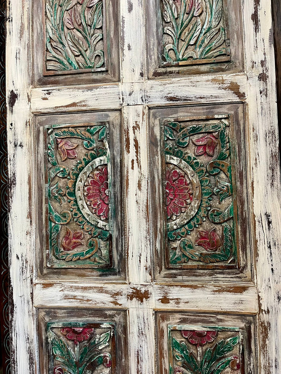 Vintage Carved Barn Door Boho Farmhouse Door 84x36