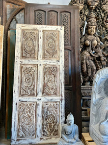  Carved Wood Door Vintage Floral Sliding Barn Door, Closet, Pantry Door 84x36