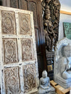 Carved Wood Door Vintage Floral Sliding Barn Door, Closet, Pantry Door 84x36