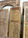Lotus Mandala Carved Sliding Barn Door Vintage Indian Statement Door 80x28