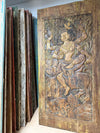 Vintage Carved Wall Panel Shiva Riding Nandi Accent Wall Decor Barn Door 84x41