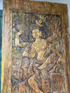 Vintage Carved Wall Panel Shiva Riding Nandi Accent Wall Decor Barn Door 84x41