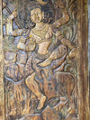 Vintage Carved Wall Panel Shiva Riding Nandi Accent Wall Decor Barn Door 84x41