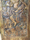 Vintage Carved Wall Panel Shiva Riding Nandi Accent Wall Decor Barn Door 84x41