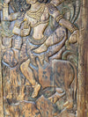 Vintage Carved Wall Panel Shiva Riding Nandi Accent Wall Decor Barn Door 84x41