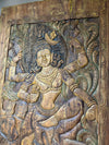 Vintage Carved Wall Panel Shiva Riding Nandi Accent Wall Decor Barn Door 84x41