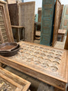 Carved Wood Jharokha Coffee Table – Vintage Rustic Accent Table 54