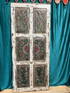 Vintage Carved Barn Door Boho Farmhouse Door 84x36