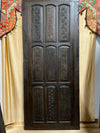 Vintage Carved Door Dark Woods Farmhouse Sliding Door 103x44in