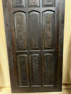 Vintage Carved Door Dark Woods Farmhouse Sliding Door 103x44in
