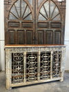 Antique Console TV Table Rustic Iron Carved Entryway Table 64