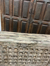 Vintage Tall Console Table Distressed Carved Entryway Accent TV Table