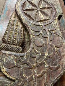  White Hues Bracket, hand carved, medieval Carved wooden dragon corbel