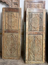 Lotus Mandala Carved Sliding Barn Door | Vintage Reclaimed Wood Statement Door 80