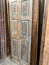 Antique Carved Double Doors Hinged or Sliding Barn Door Reclaimed Pantry Door 80
