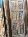 Antique Carved Double Doors Hinged or Sliding Barn Door Reclaimed Pantry Door 80