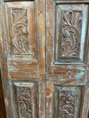 Antique Carved Double Doors Hinged or Sliding Barn Door Reclaimed Pantry Door 80