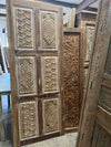 Antique Floral Carved Single Wooden Door Reclaimed Barn Door Hinged or Sliding Door 80
