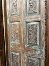 Antique Carved Double Doors Hinged or Sliding Barn Door Reclaimed Pantry Door 80