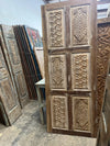 Antique Floral Carved Single Wooden Door Reclaimed Barn Door Hinged or Sliding Door 80