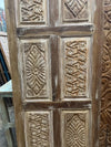 Antique Floral Carved Single Wooden Door Reclaimed Barn Door Hinged or Sliding Door 80
