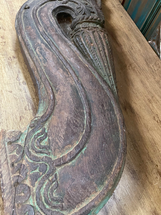 Artisan Crafted Corbel Bracket, Floating Shelf, Rustic Carved Antique Elements