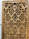 Hand Carved Moorish Lattice Wood Double Door Room Divider 80