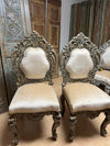 Antique Carved Wood Chairs, Pair of Ornate Rococo Vintage Accent Chairs