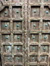 Antique Jharokha Doors Rustic Carved Teak Farmhouse Double Doors 81