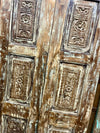 Antique Carved Door Vintage Reclaimed Wood Double Doors 80x33