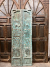 Antique Arched Door Teak Gates Blue Rustic Barn Door 82
