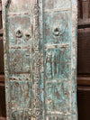 Antique Arched Door Teak Gates Blue Rustic Barn Door 82