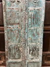 Antique Arched Door Teak Gates Blue Rustic Barn Door 82