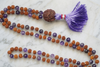 Tibetan Buddhist Zen Mala Necklace – Rudraksha & Amethyst Spiritual Beads