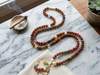 Navgraha Beads Rudraksha Mala Necklace – Chakra Stone Japa Mala with Om Pendant, Spiritual